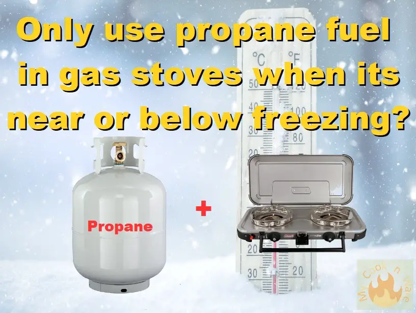 if the weather is cold you can only use propane for camp stove